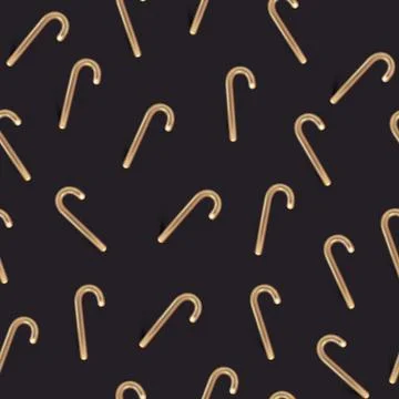 3D geometric Seamless Pattern with Candy shapes. Realistic Lollipop with shadows Stock Illustration