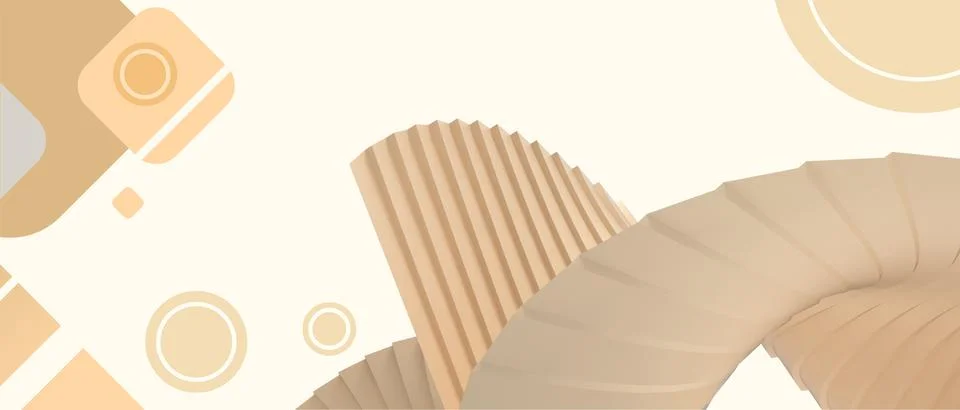 3D Geometric shape abstract background.Connecting ladder of success with origami Stock Illustration