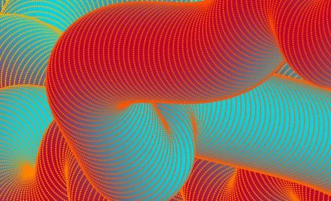 3D geometric shape. Abstract fluid background. Vector illustration. Dynamic Stock Illustration