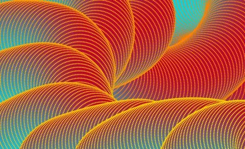 3D geometric shape. Abstract fluid background. Vector illustration. Dynamic Stock Illustration