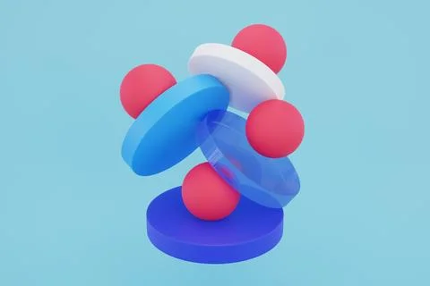 3d geometric shape design background Stock Illustration