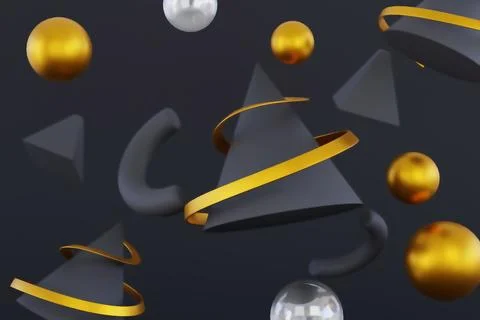 3d Geometric shape luxury background Stock Illustration