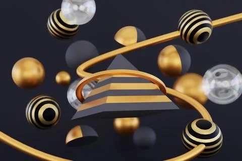3d Geometric shape luxury background Stock Illustration