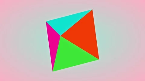 3D geometric shape rotating animation stock footage Stock Footage 346159027