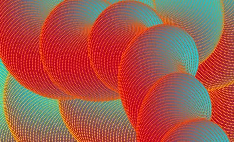 3D geometric shape tube. Abstract fluid background. Dynamic twisted line Abst Stock Illustration