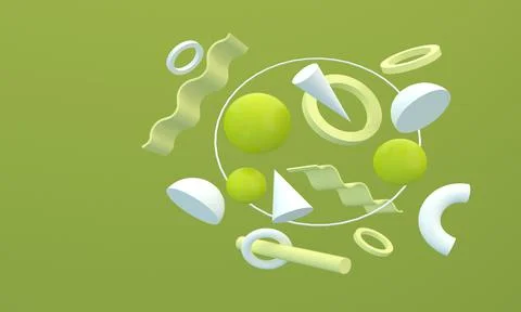 3D geometric shapes background Stock Illustration