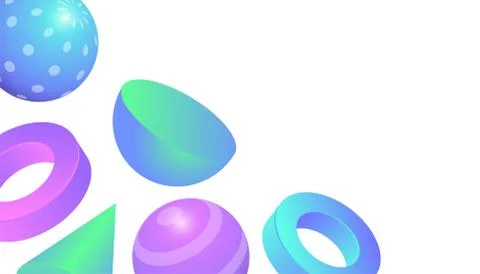 3d geometric shapes background with pastel gradient color, applicable for wal Stock Illustration