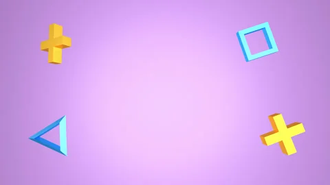 3D Geometric Shapes Loop Stock Footage 244090377