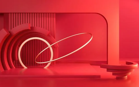 3D geometric space background, 3d rendering. Stock Illustration