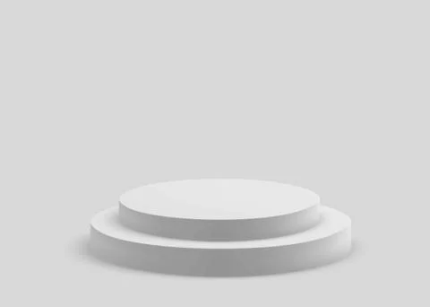 3D Geometric Studio Scene with Stage Podium Form Stock Illustration