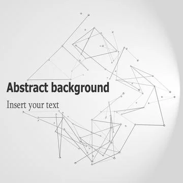 3d geometric vector background for business or science presentation. Stock Illustration