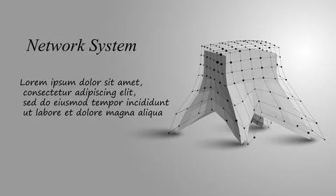 3d geometric vector background for business or science presentation. Stock Illustration