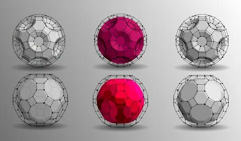 3d geometric vector background for business or science presentation. Stock Illustration