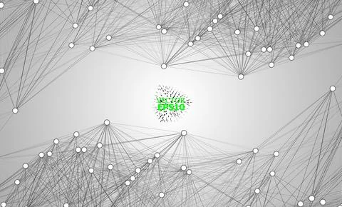 3d geometric vector background for business or science presentation. Stock Illustration