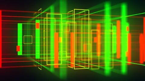  3D geometrical neon space background VJ loop Colorful 3D geometrical neon... Stock Photos