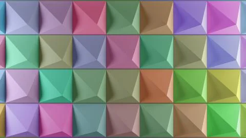 3d geometry background with repeating shapes Stock Illustration