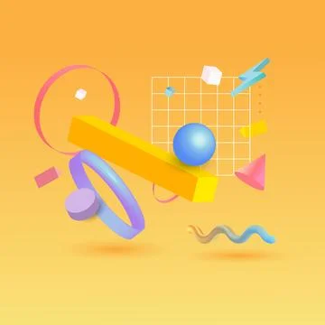 3d-geometry-backgruound Stock Illustration