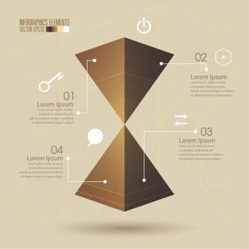 3d geometry infographics template Stock Illustration