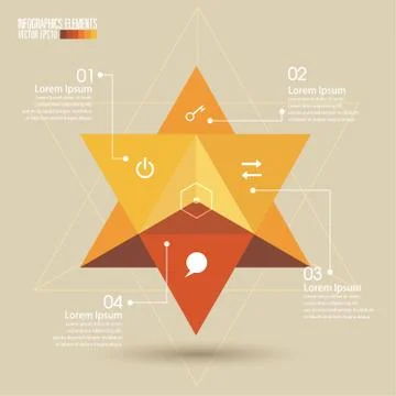 3d geometry infographics template Stock Illustration
