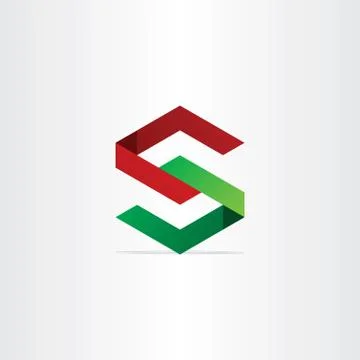 3d geometry letter s icon Stock Illustration
