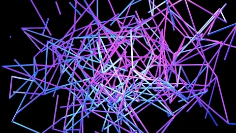 3D Geometry nodes Plexus Animation 스톡 동영상 287920375