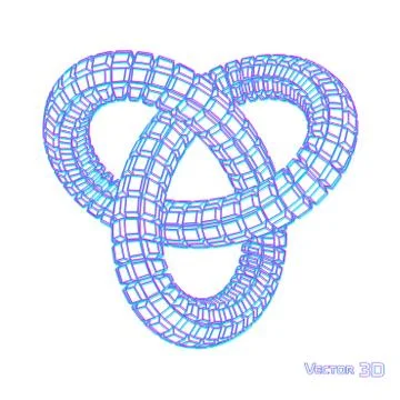 3D geometry spiral . Abstract vector tech spiral Stock Illustration