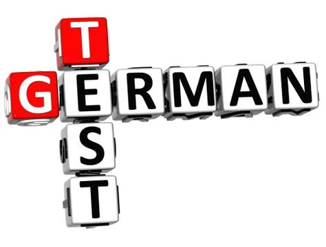 3d german test crossword 스톡 일러스트