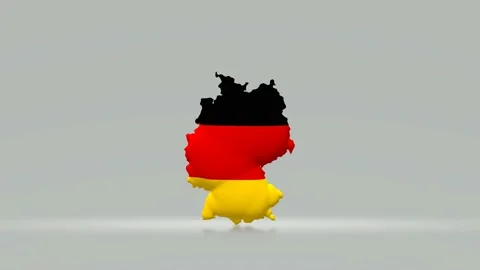 3D Germany flag isolated jumping and spinning Stock Footage 147139549