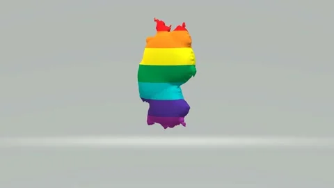 3D Germany isolated LGBT flag rotating Stock Footage 147138247