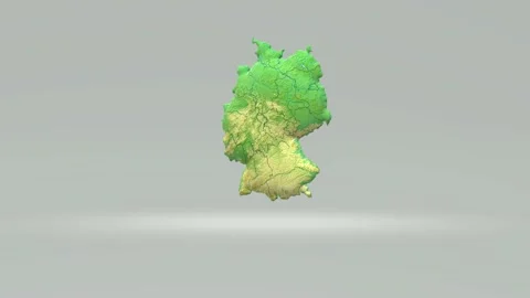 3D germany map spinning and rotating Stock Footage 147139074