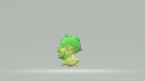 3D germany map spinning and jumping Stock Footage 147139942