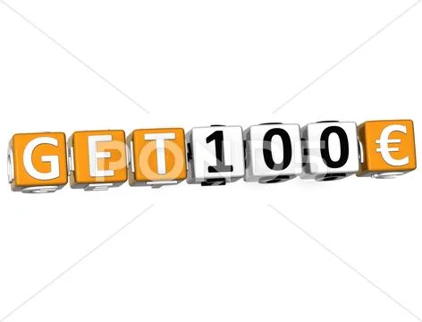 3d get free bonus cube text Stock Illustration