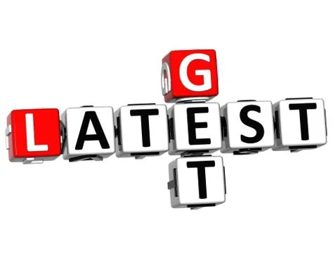 3d get latest crossword text Stockillustratie