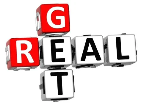 3d get real crossword 스톡 일러스트