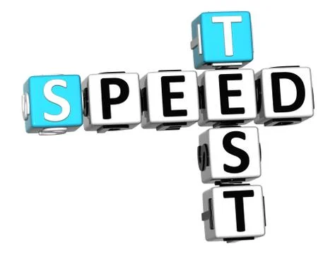 3d get speed test cheap crossword Stockillustratie