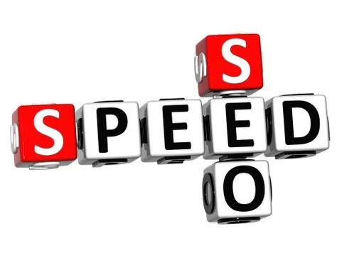 3d get speed test cheap crossword 库存插图