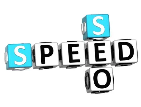3d get speed test cheap crossword Stockillustratie