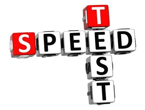 3d get speed test cheap crossword Ilustración de archivo