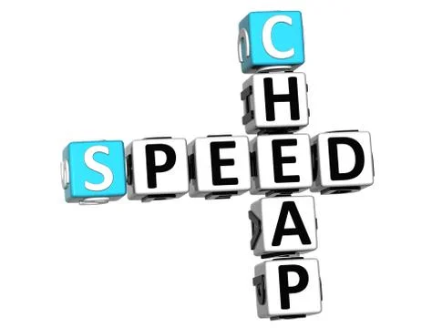 3d get speed test cheap crossword Ilustración de archivo