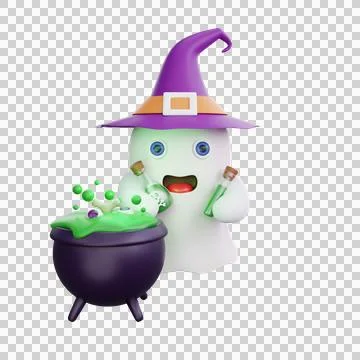 3D Ghost Brewing Potion halloween Foto stock