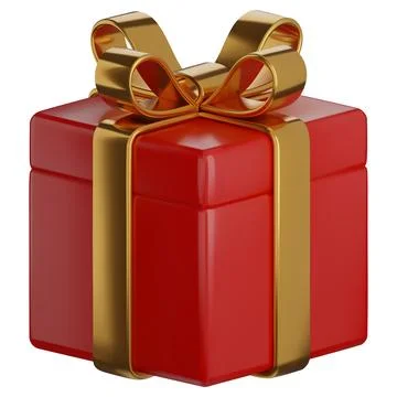 3D gift box 1 Stock Illustration