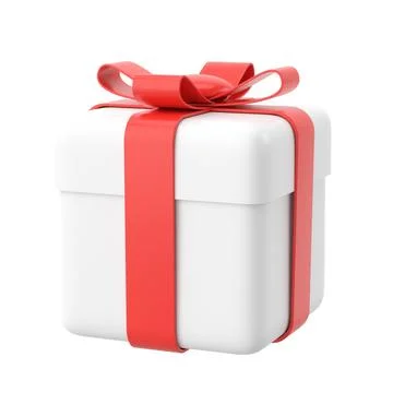3D gift box. 3D element. Stock Illustration