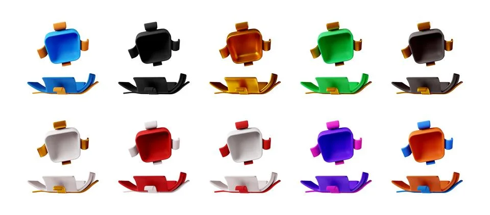 3D Gift box and open gift box icon set. Stock Illustration