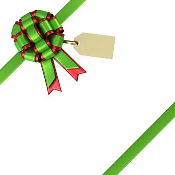 3d Gift box and tag. Stock Illustration