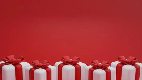 3D gift box background. 3d rendering illustration.	 Stock Illustration