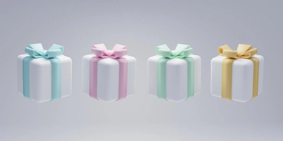 3D gift box background. 3d rendering illustration. Stock-Illustration