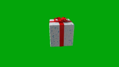3D Gift Box Green Screen Animation Stock Footage 337929014