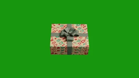 3D Gift Box | Holiday Present on Green Screen Stock Footage 323505400