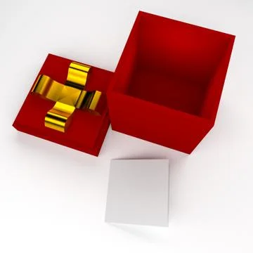 3d gift box. Illustrazione stock