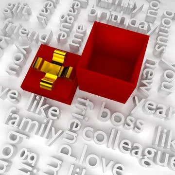 3d gift box. Stock Illustration